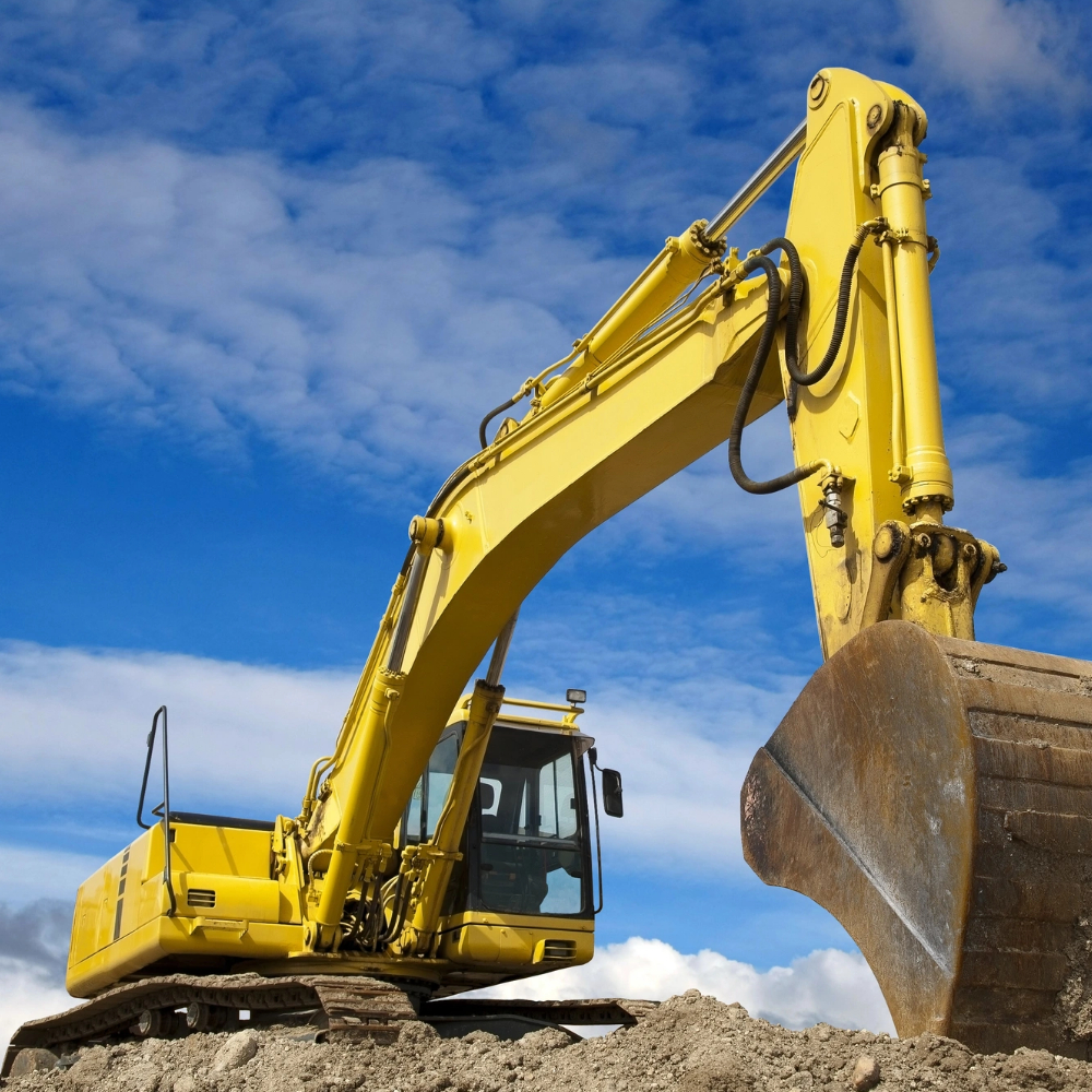 Bulldozer undergoing emissions testing at a mine site